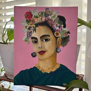 Frida Kahlo Inspired Art on Canvas